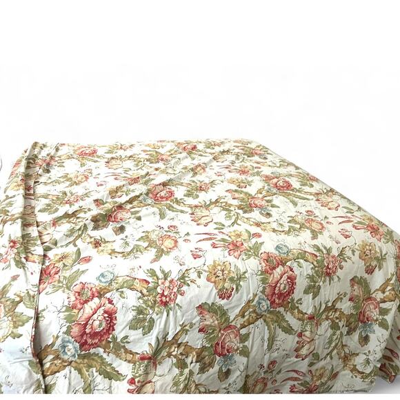 Pottery Barn QUEEN Katherine Peony Floral Duvet Cover Neutral & 2  Shams Rare - Picture 2 of 6